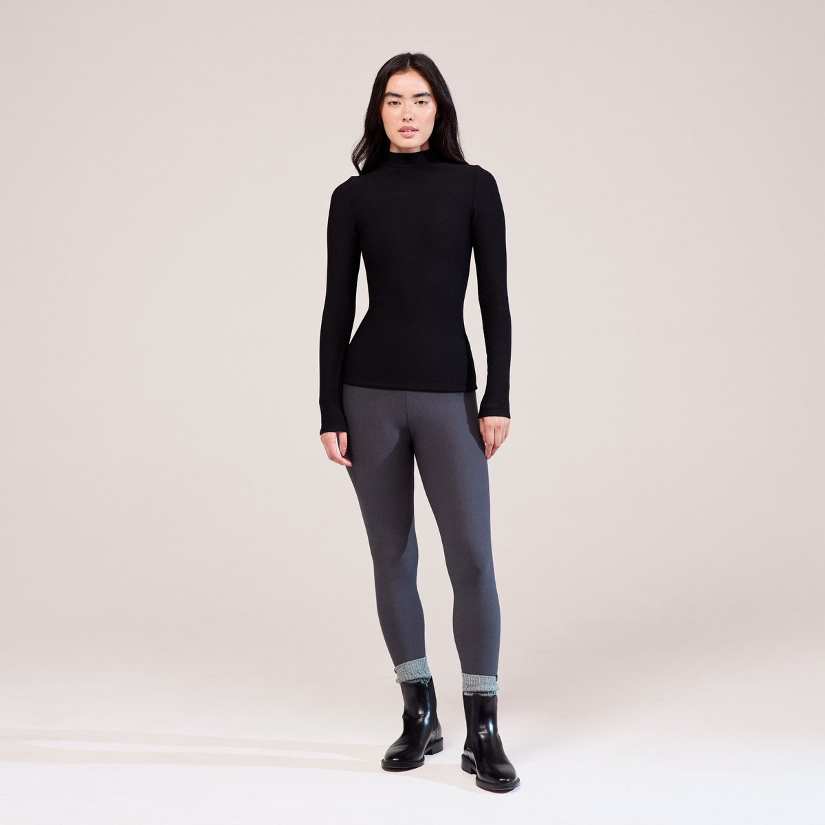 Winter Everyday High Waisted Leggings – Dunkelgrau