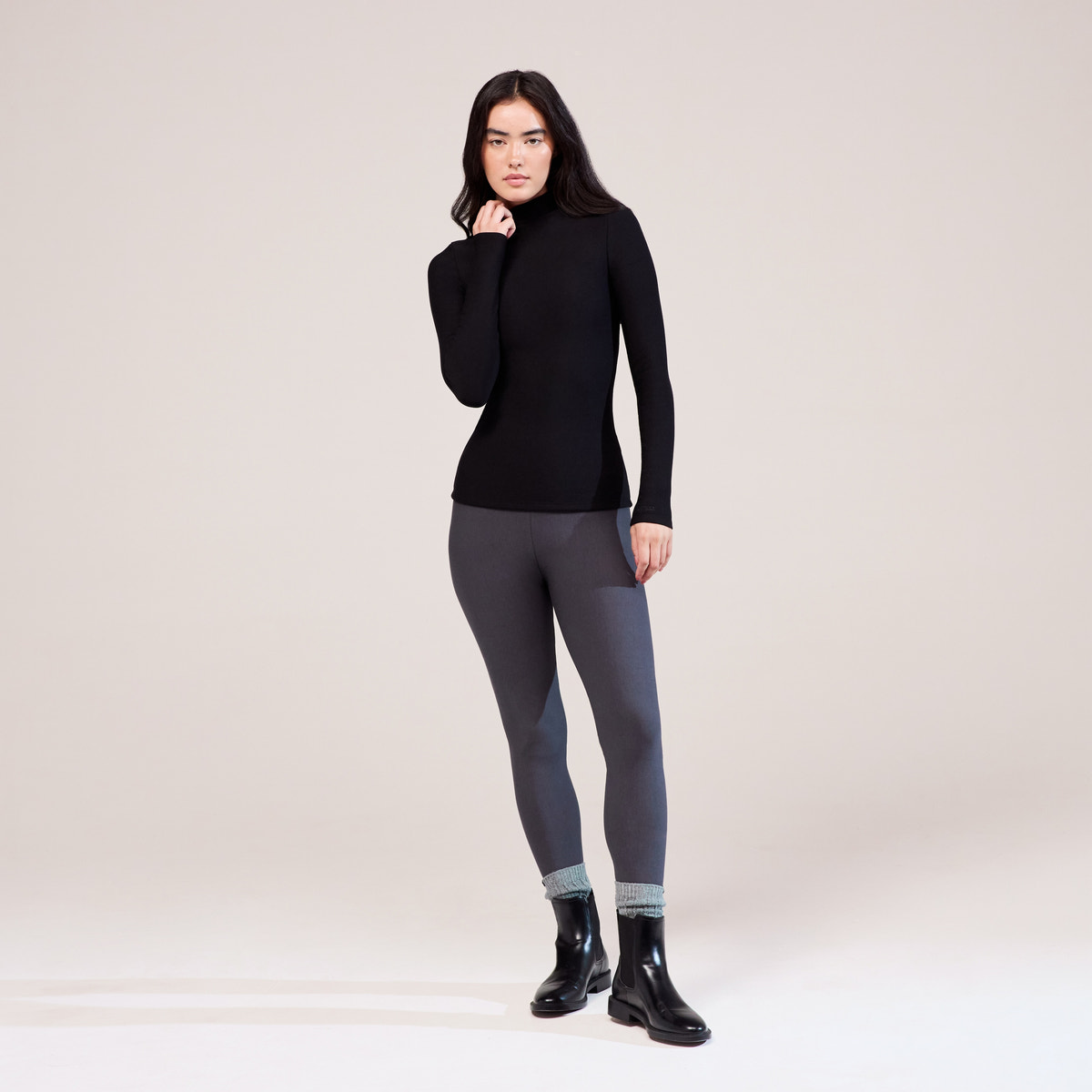 Winter Everyday High Waisted Leggings – Dunkelgrau