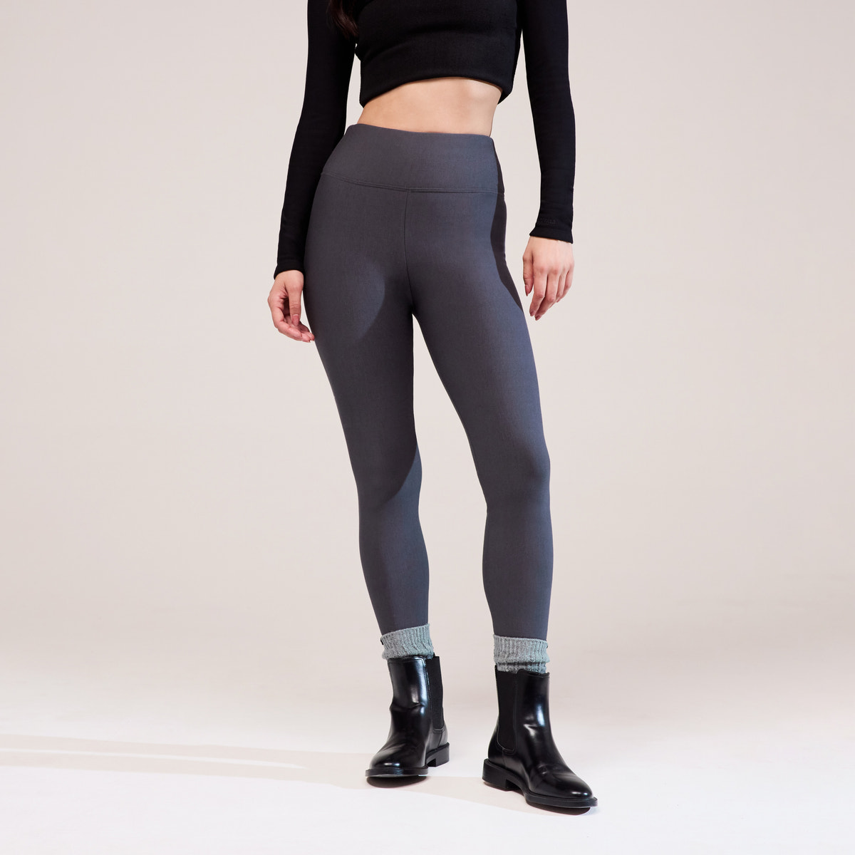 Winter Everyday High Waisted Leggings – Dunkelgrau