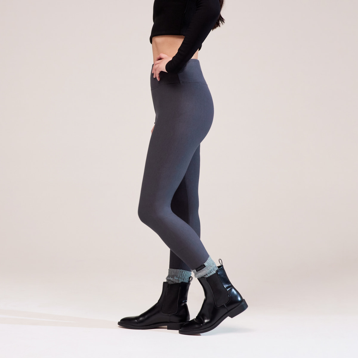 Winter Everyday High Waisted Leggings – Dunkelgrau