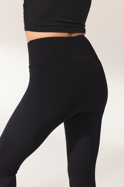 Schlaghose Leggings Lightweight Curvy - Black