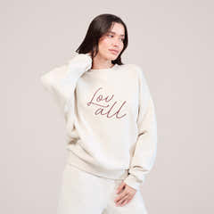 Bio-Sweatshirt Oversized Lovall Script – Ecru