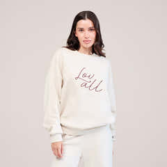 Bio-Sweatshirt Oversized Lovall Script – Ecru