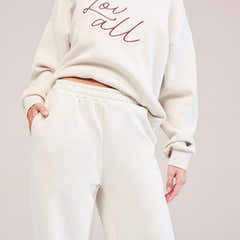 Bio-Sweatshirt Oversized Lovall Script – Ecru