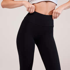 Alltägliche High-Waist-Leggings - Schwarz