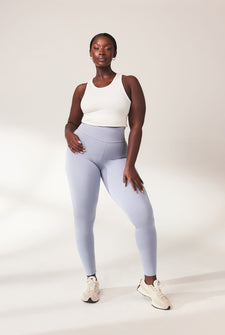 Everyday High Waisted Leggins Lightweight - Powder Blue