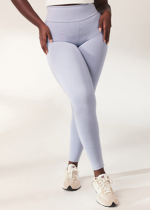 Everyday High Waisted Leggins Lightweight - Powder Blue