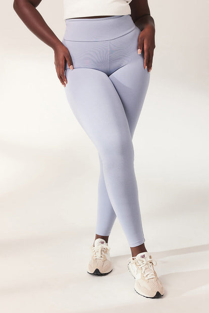 Everyday High Waisted Leggins Lightweight - Powder Blue