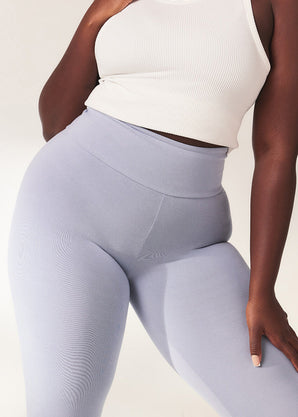 Everyday High Waisted Leggins Lightweight - Powder Blue