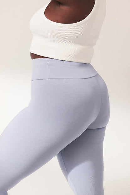 Everyday High Waisted Leggins Lightweight - Powder Blue