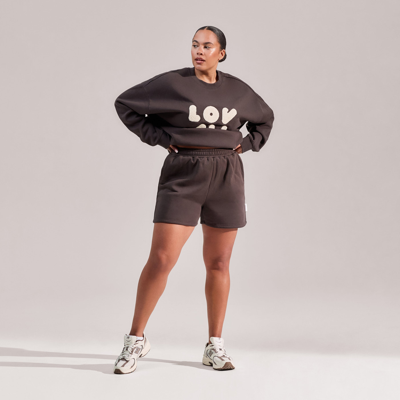 Curve ALL SZN Organic Sweat Shorts - Black Coffee