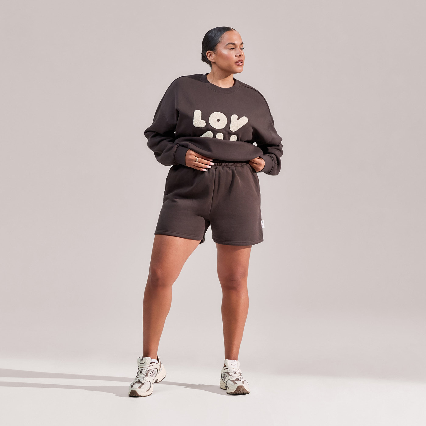 Curve ALL SZN Organic Sweat Shorts - Black Coffee