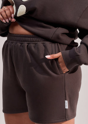 Curve ALL SZN Organic Sweat Shorts - Black Coffee