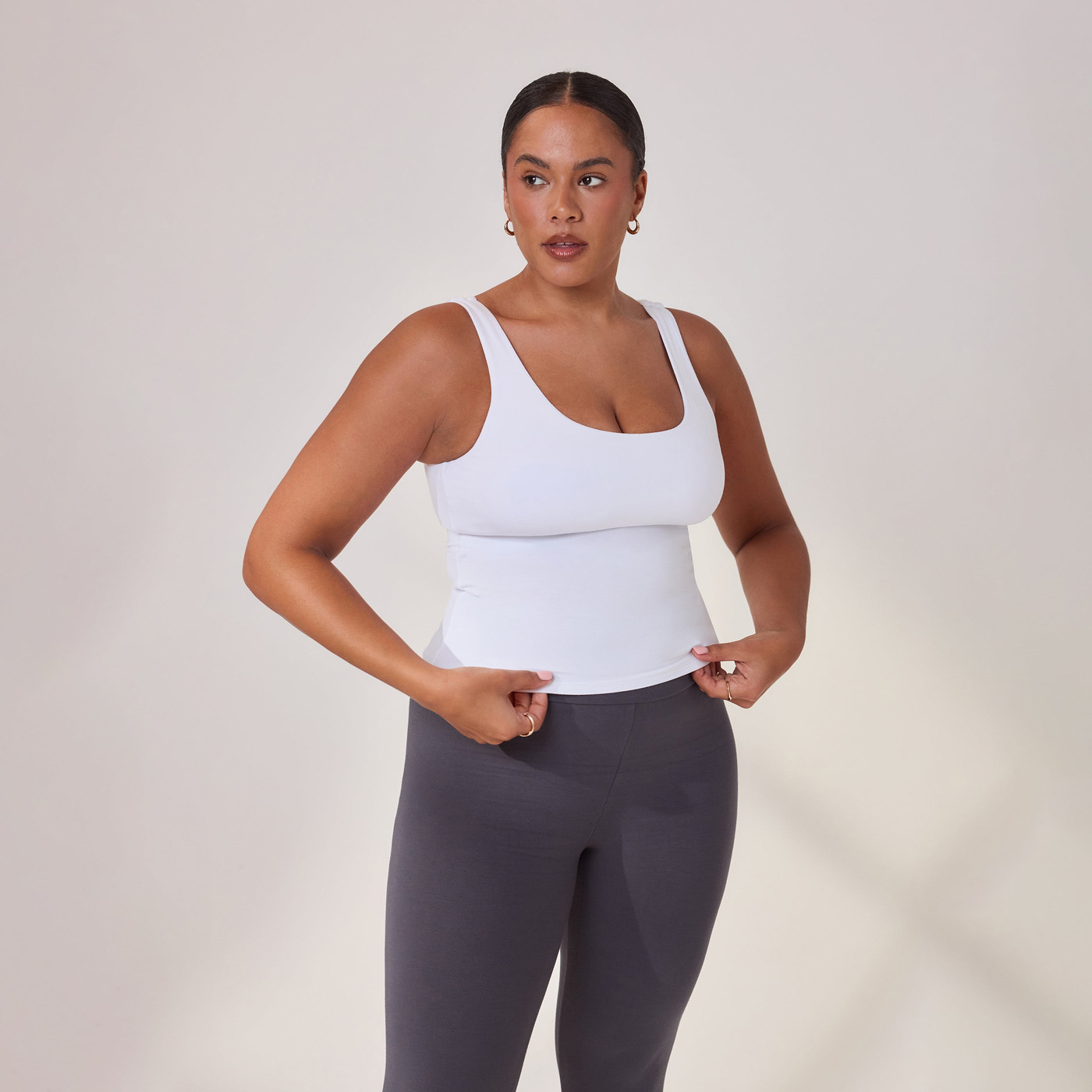 Curve Lightweight Everyday Tank Top - White