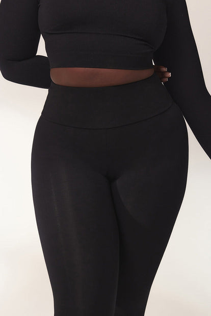 Everyday High Waisted Leggins Lightweight - Black