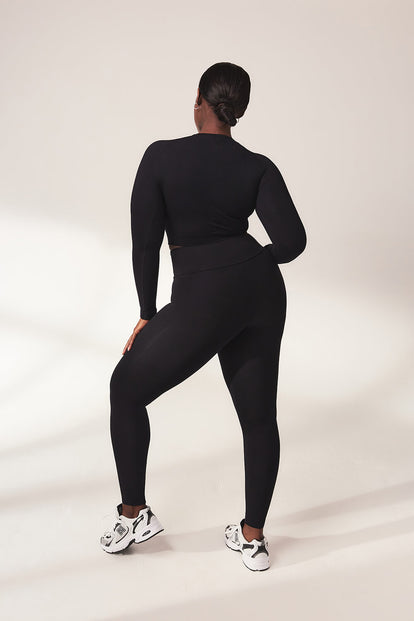 Everyday High Waisted Leggins Lightweight - Black