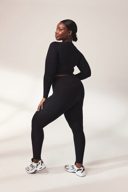 Everyday High Waisted Leggins Lightweight - Black