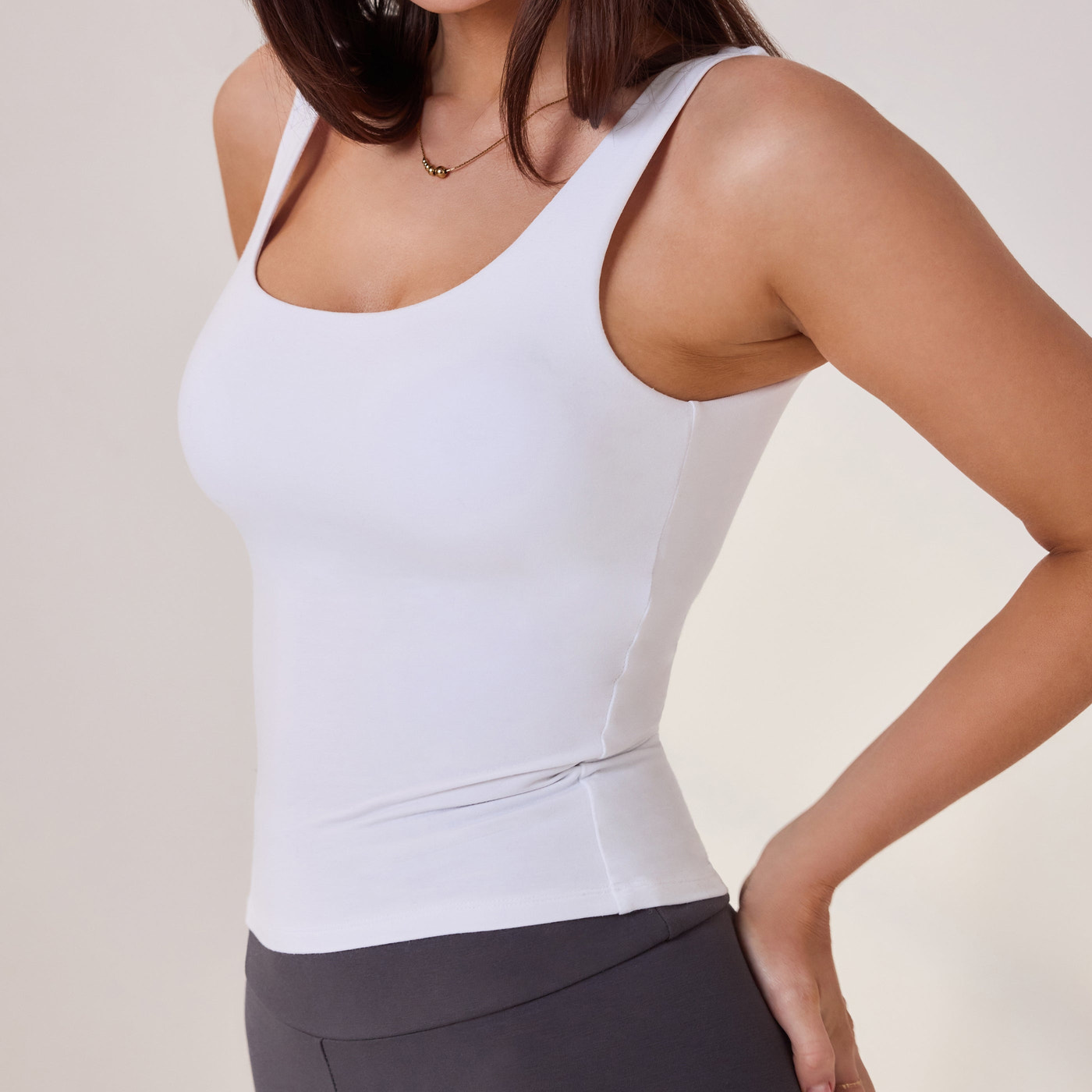 Leichtes Alltags-Tank-Top - Weiß