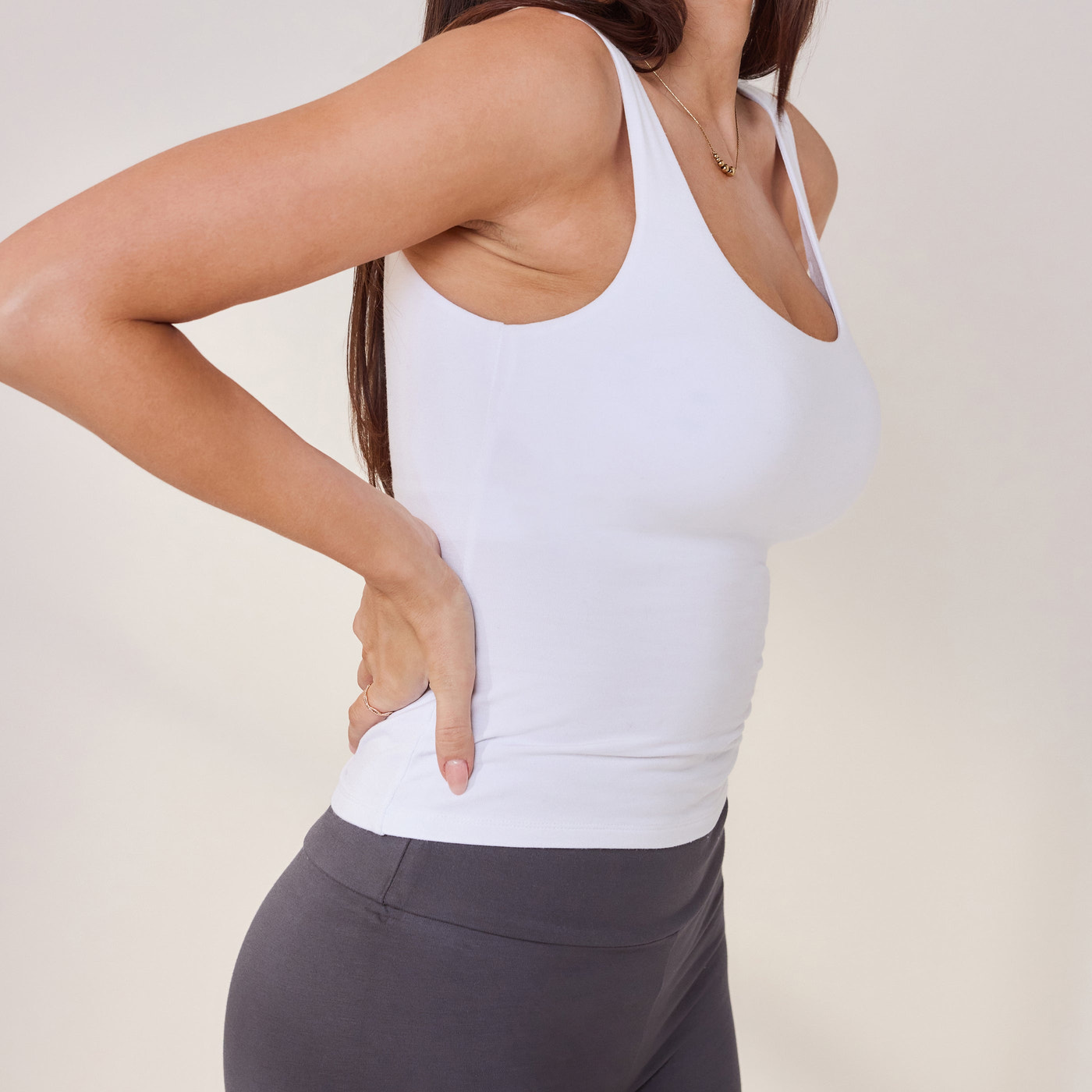 Leichtes Alltags-Tank-Top - Weiß