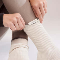 Gestrickte Rippensocken 2er-Pack - Beige/Mokka