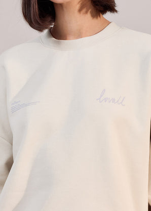 ALL SZN Organic Oversized Graphic Sweatshirt Euphoric - Ecru