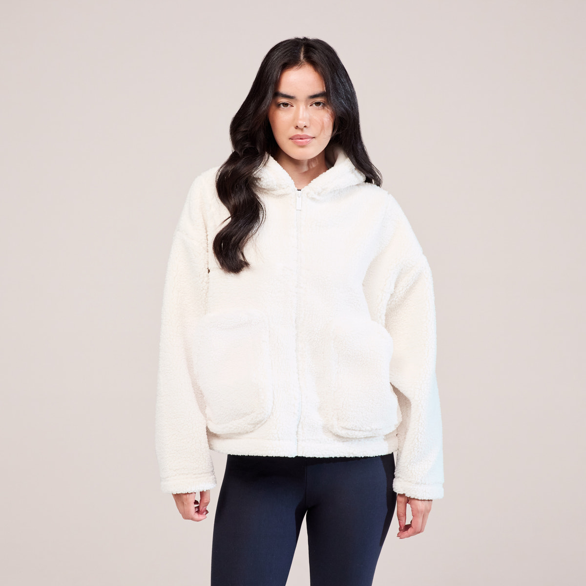 Borg-Fleece – Schneeweiß