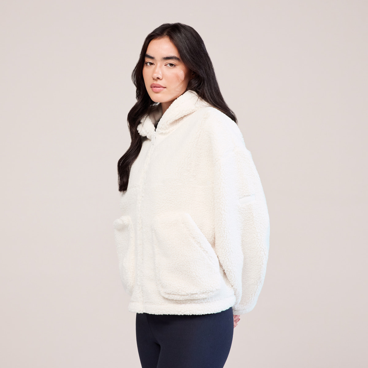 Borg-Fleece – Schneeweiß
