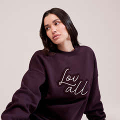 Schweres Oversized Campus-Sweatshirt – Mokka