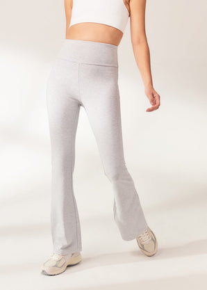 Schlaghose Leggings Lightweight Curvy - Light Grey Marl
