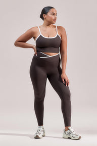 Curve Ultimate Everyday Wrap Waist Leggings - Black Coffee