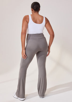 Curve Lightweight Flare Leggings - Slate Green