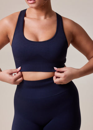 Curve Sculpt Seamless Sports Bra - Deep Navy