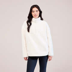 Borg 1/4 Zip Fleece – Schneeweiß