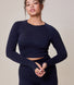 Sculpt Seamless Long Sleeve Top - Deep Navy
