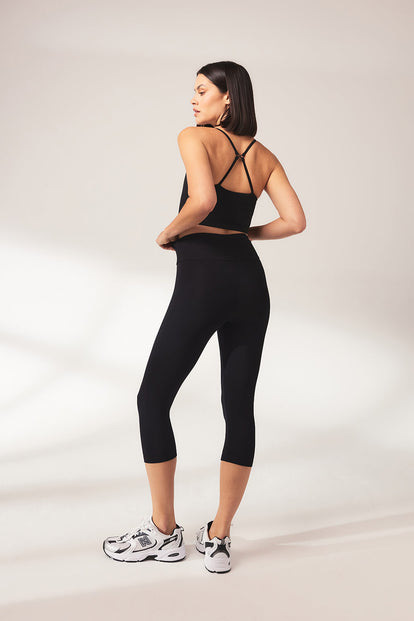 Cropped Leggings Lightweight - Black