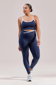 Curve Ultimate Everyday Wrap Waist Leggings - Navy