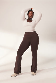 Schlaghose Leggings Lightweight Curvy - Espresso Brown