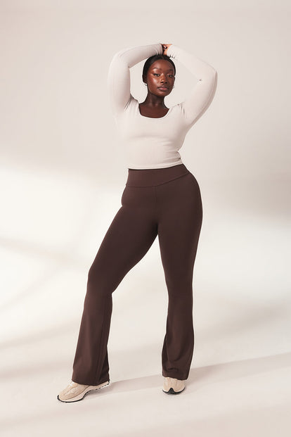 Schlaghose Leggings Lightweight Curvy - Espresso Brown