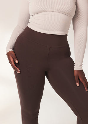 Schlaghose Leggings Lightweight Curvy - Espresso Brown