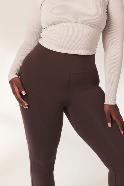 Schlaghose Leggings Lightweight Curvy - Espresso Brown