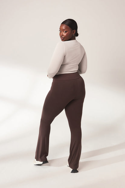 Schlaghose Leggings Lightweight Curvy - Espresso Brown