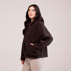 Borg-Fleece – Espressobraun