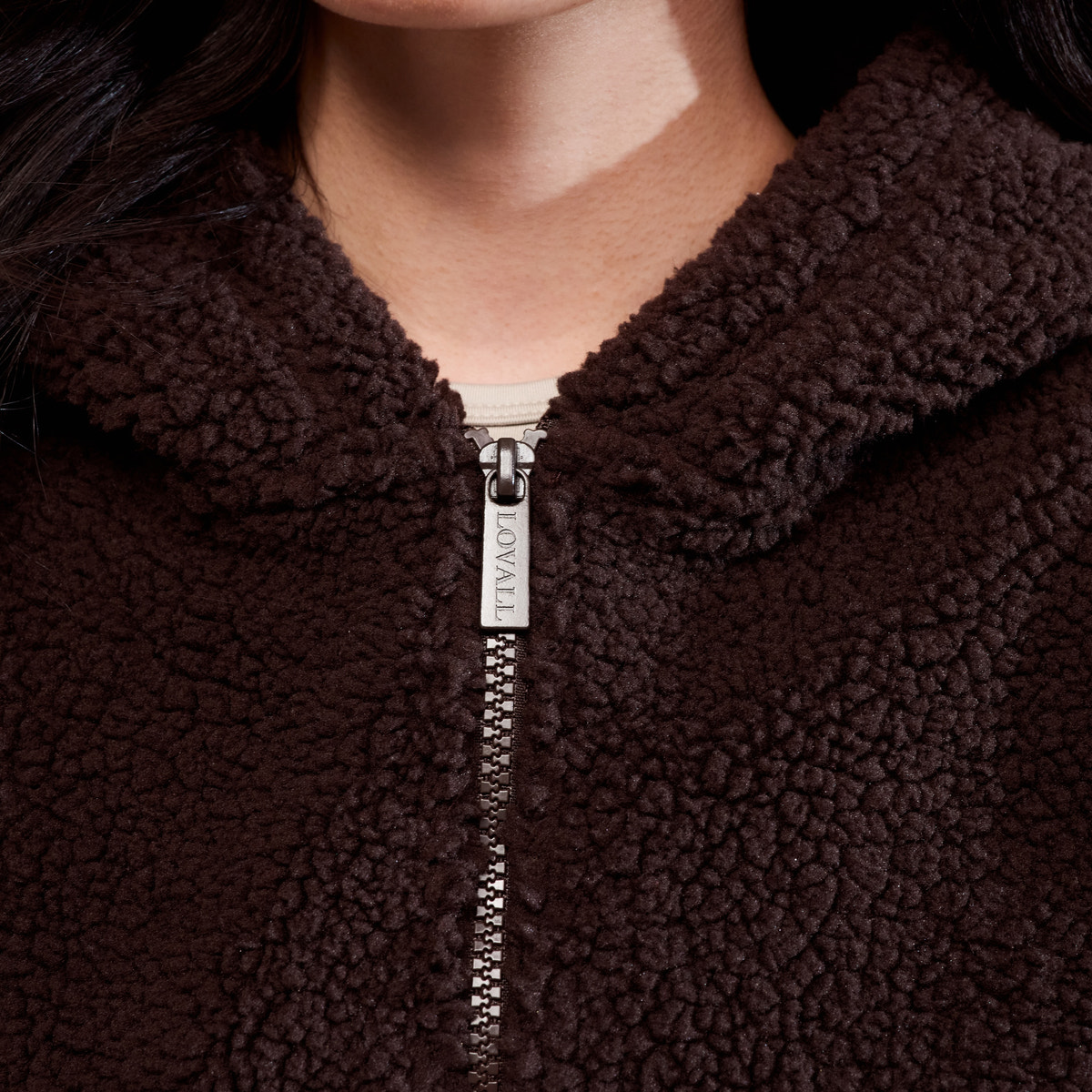 Borg-Fleece – Espressobraun