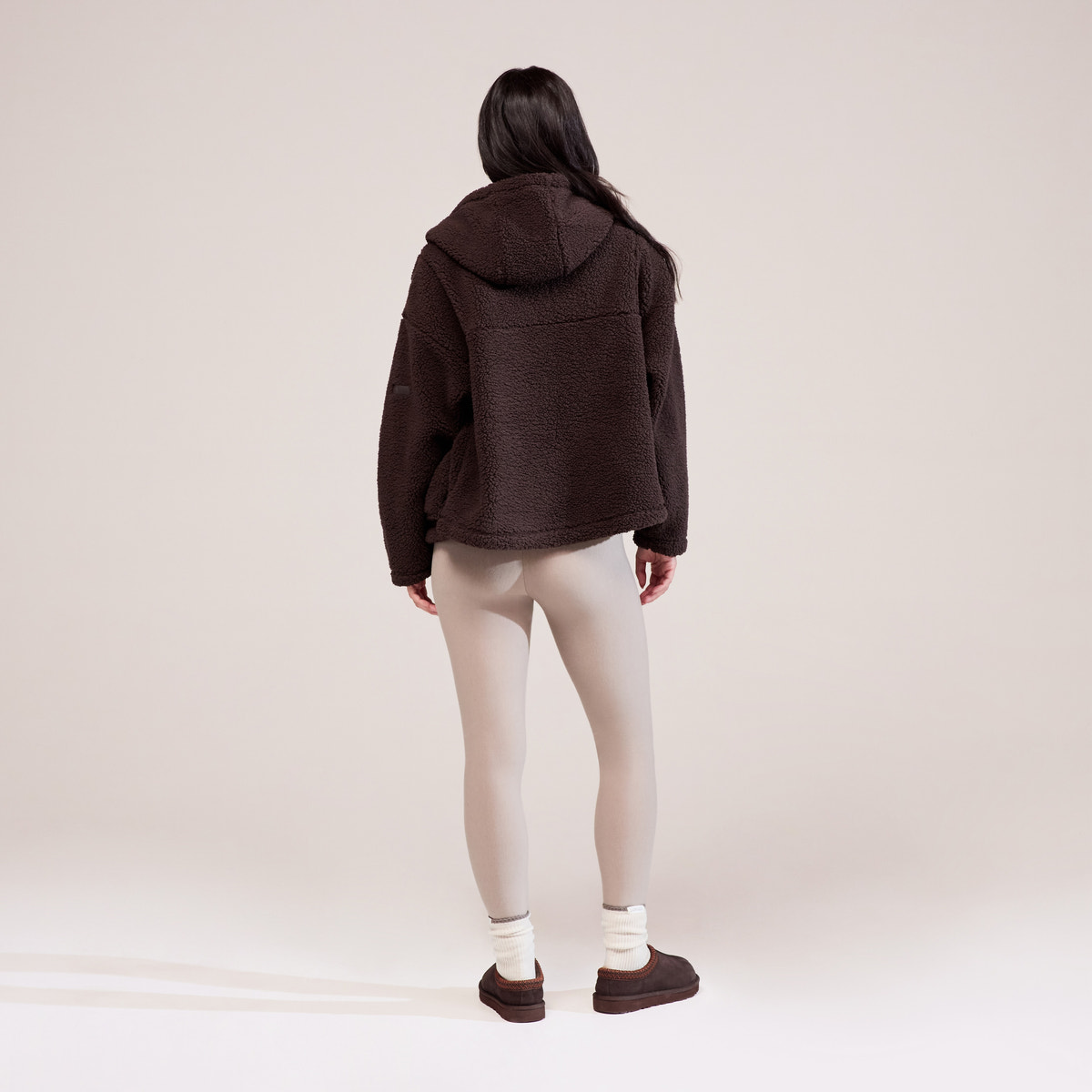 Borg-Fleece – Espressobraun