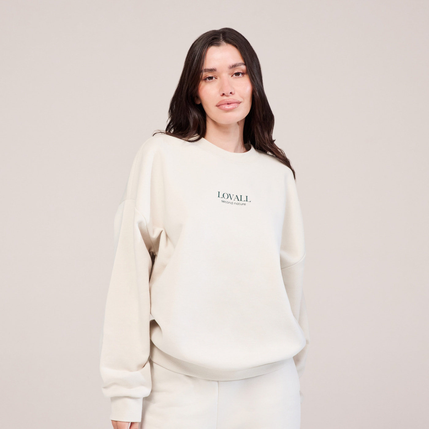 Organic Oversized Sweatshirt Second Nature - Ecru
