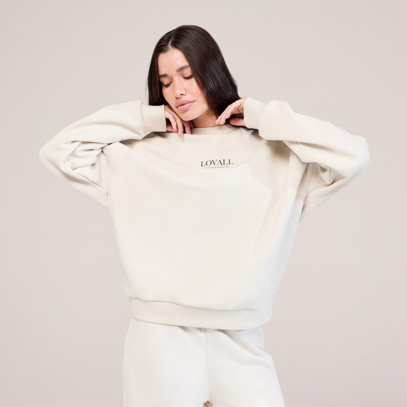 Organic Oversized Sweatshirt Second Nature - Ecru
