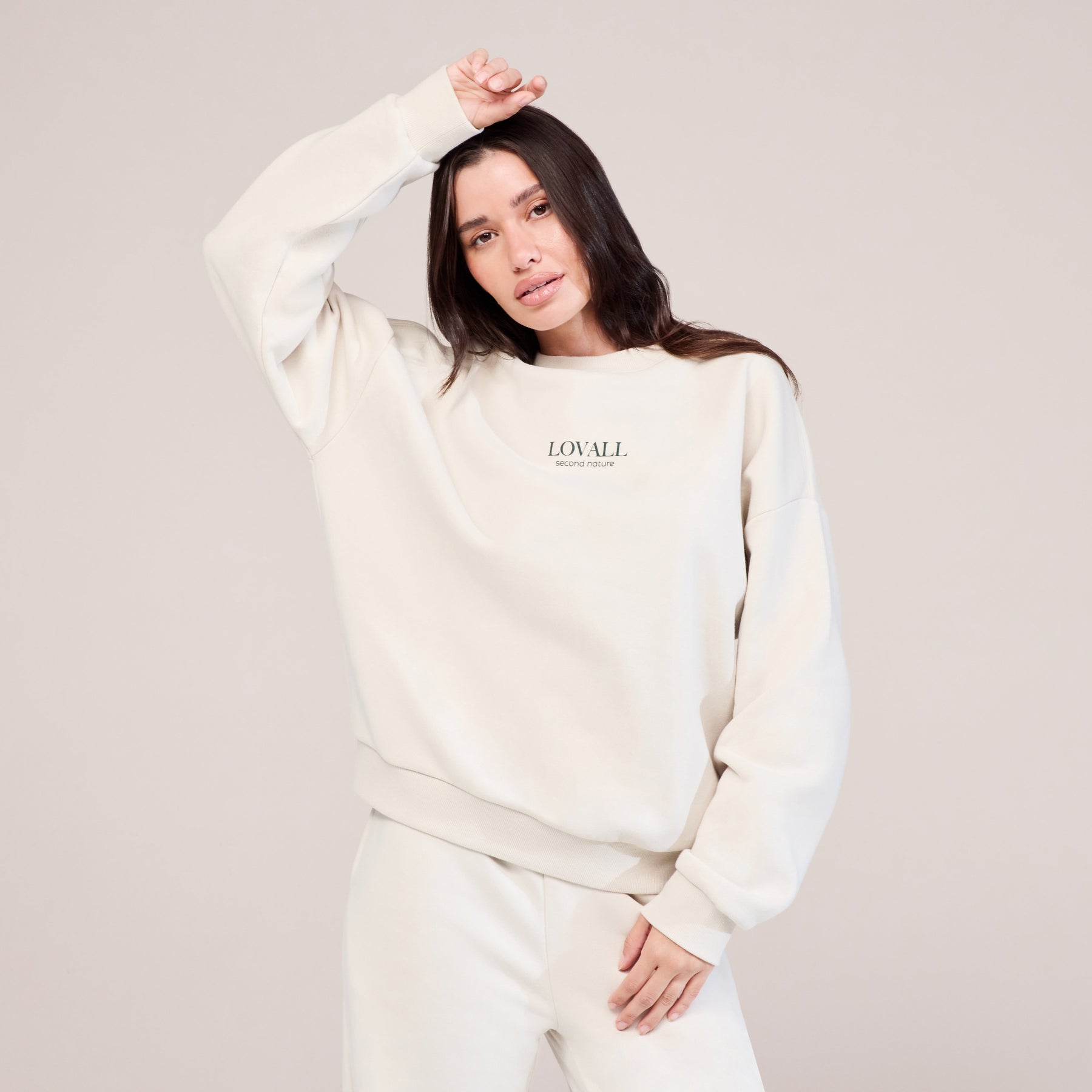 Organic Oversized Sweatshirt Second Nature - Ecru