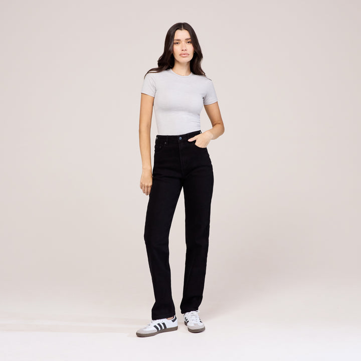 Straight Jeans - Schwarz