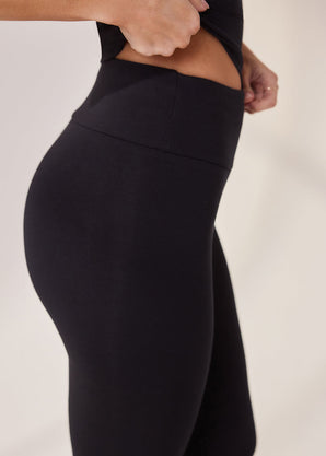 Everyday High Waisted Leggins Lightweight - Black