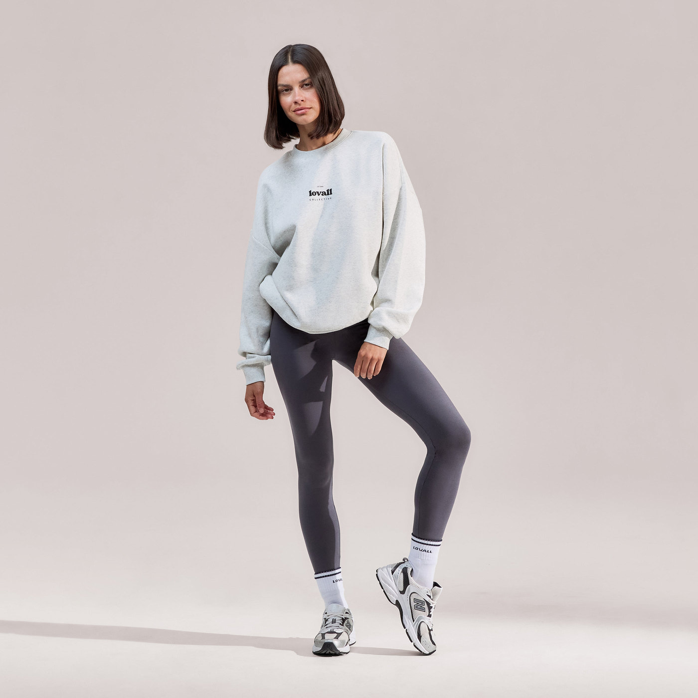 Alltägliche High-Waisted Leggings - Odyssee-Grau